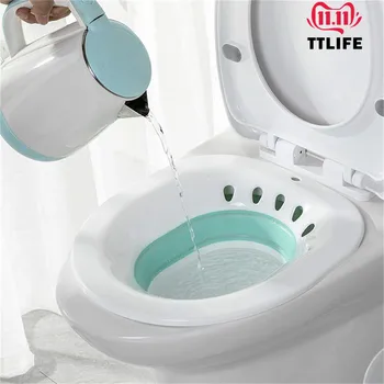 

TTLIFE Foldable Toilet Non-squatting Acne Pregnant Women Postpartum Bath with Washing Equipment Toilet Seat Toilet Decoration