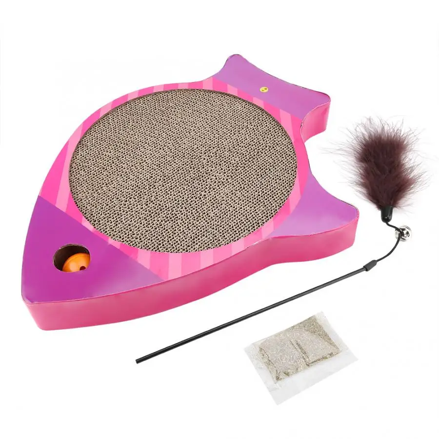 2 Colors Pet Cat Scratching Board Cats Toy Funny Cat Stick for Grinding Paws Cat Supplies - Цвет: Бургундия