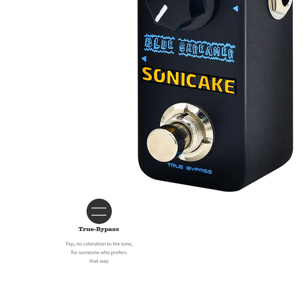 Sonicake True bypass Overdrive педаль эффектов Двухрежимная с теплым культовым TS-style приводом звуковая гитарная педаль QSS-02