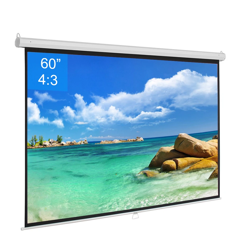 Tragbare Projektion Screen 4:3 HD Filme Bildschirm für Indoor Outdoor 