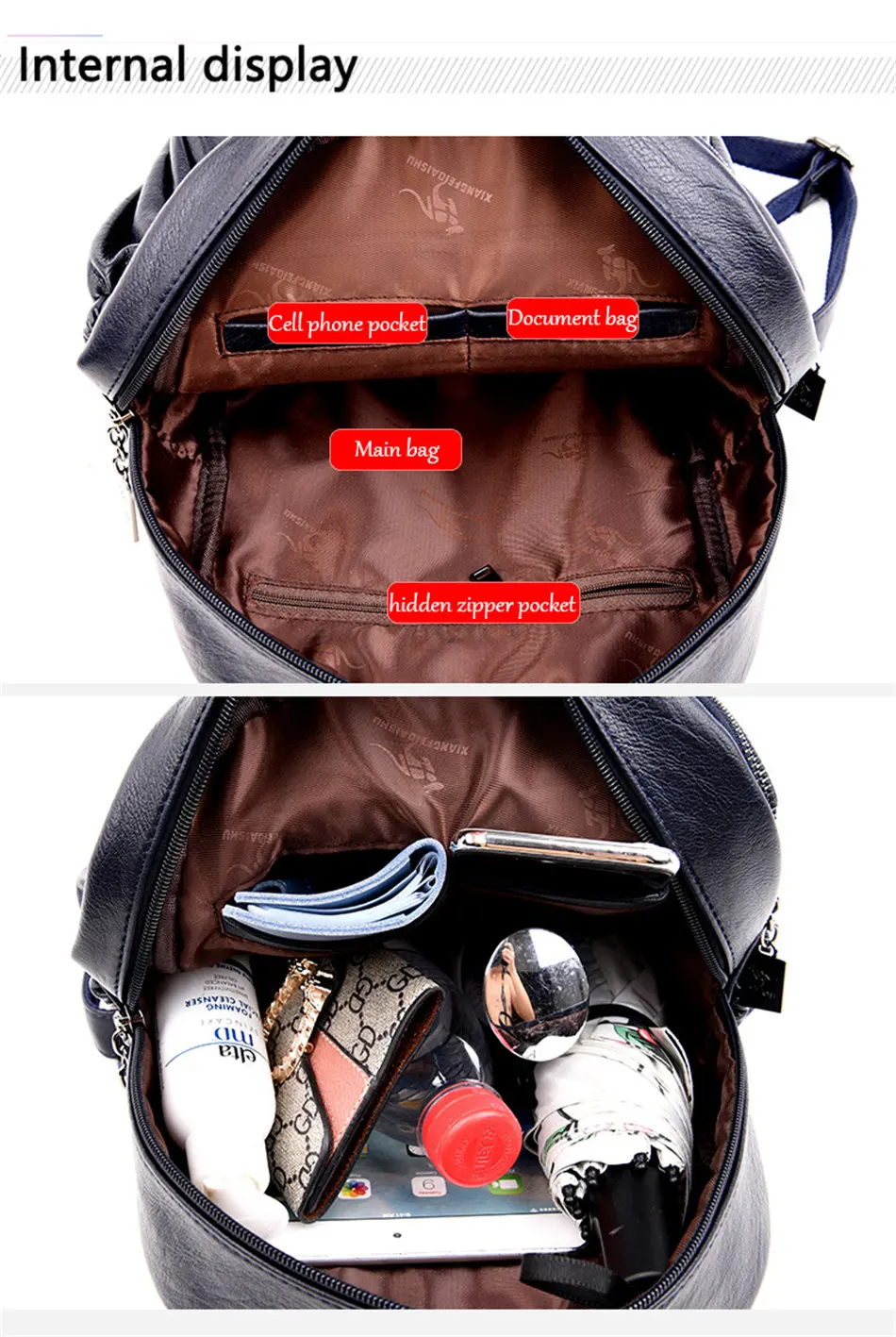 Женский кожаный рюкзак mochila mujer, Женский дорожный рюкзак, сумка на плечо, школьные рюкзаки для девочек-подростков, элегантный дизайн