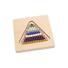 Montessori Wood Bead Toy Colored Bead Stairs with Tray 1-10 Beads Math Early Childhood Education Preschool Training Learning Toy 5