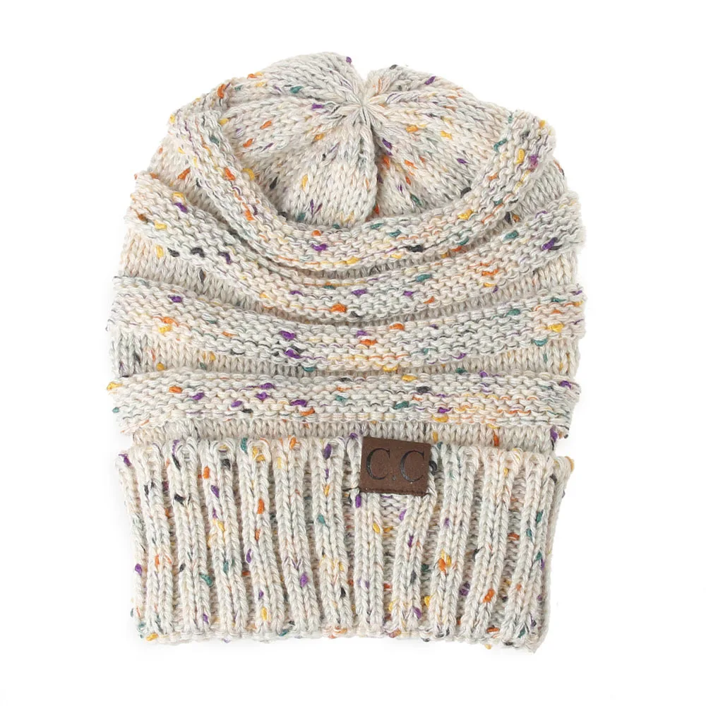6 Women's Winter Slouchy Cable Knit Pom Beanie HatBlending knitted hat hedging cap wool Skull Ski Cap - Цвет: 6