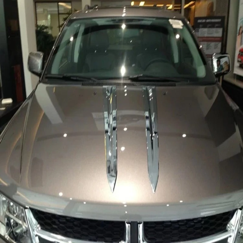 

For Dodge Journey JUCV Fiat Freemont 2011 2012 2013 2014 2015 2016 2018 Car Hood Trim Decoration Chrome Car Styling Accessories