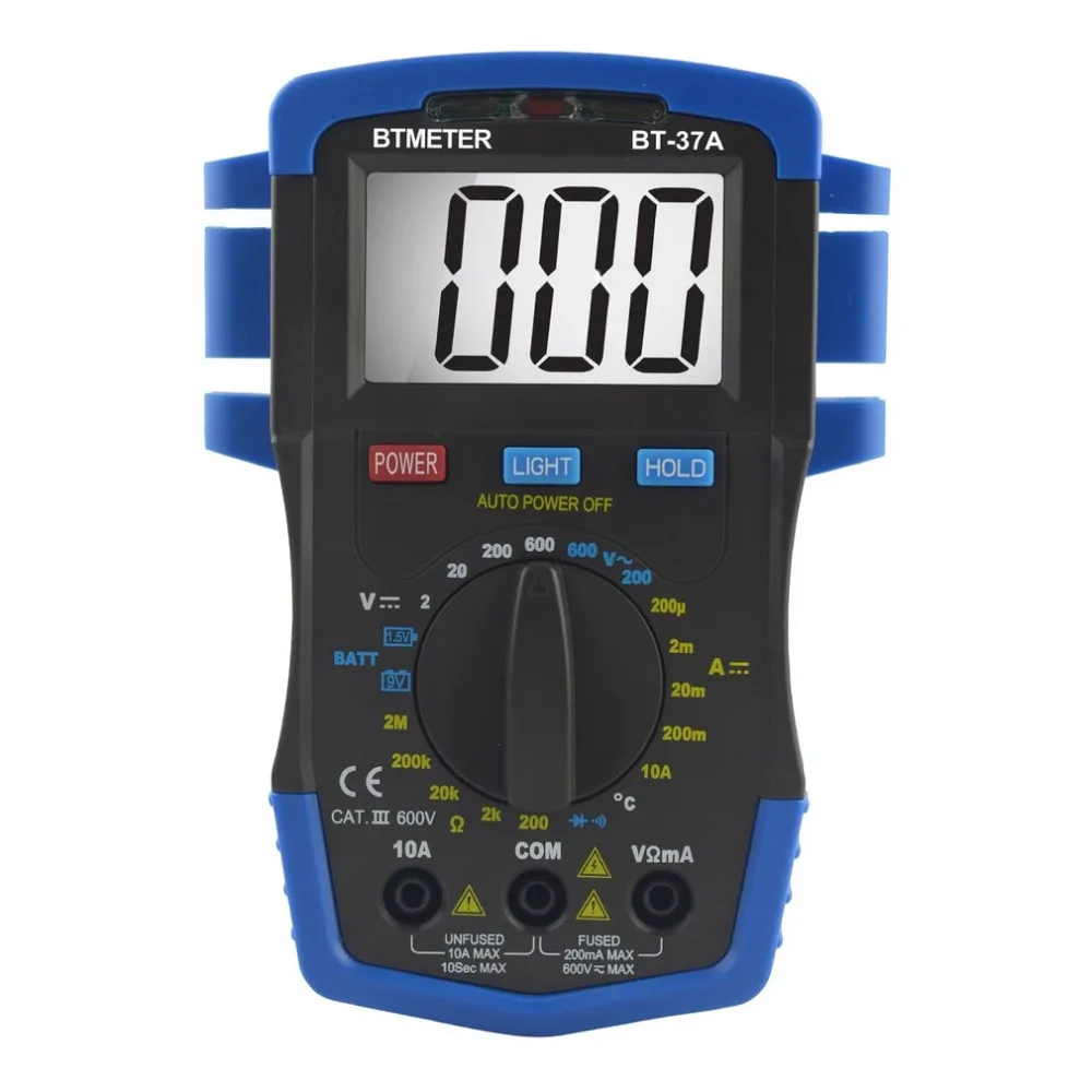BTMETER DC/AC мини цифровой мультиметр BT-37A/B/C/K 1999-6000 Сопротивление Емкость Частота Рабочий цикл тестер NCV метр инструменты