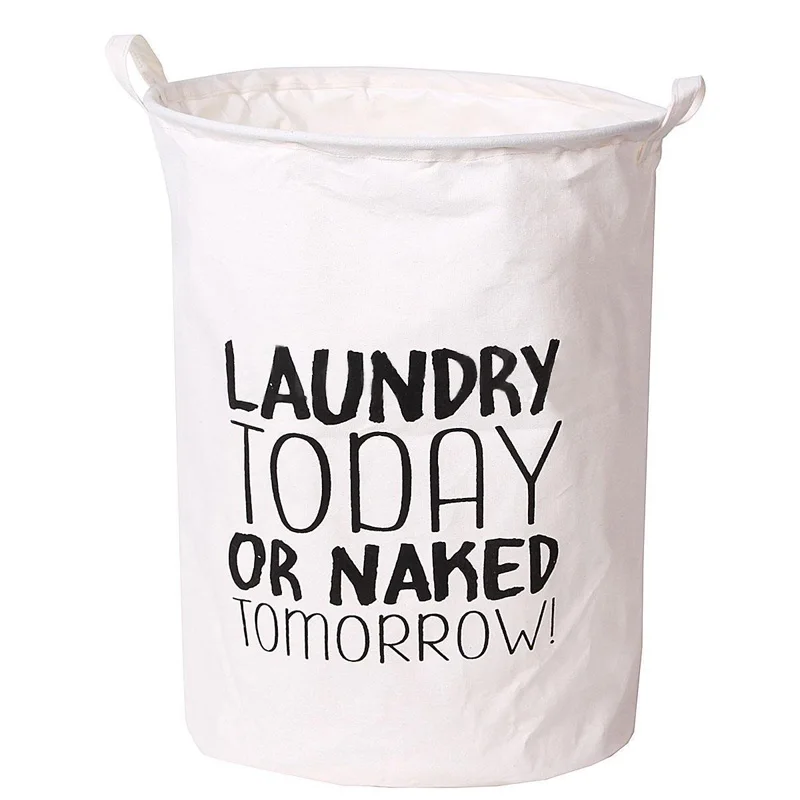 

Foldable Large Storage Laundry Hamper Clothes Basket Cotton Laundry Washing Bag