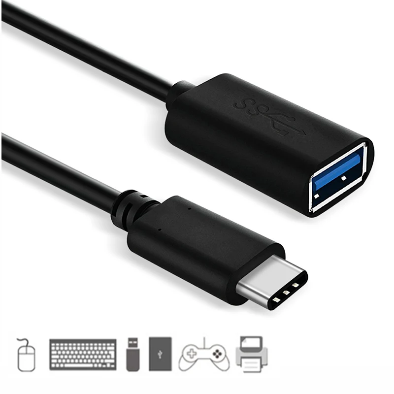 USB C к USB адаптер type C OTG USB кабель C папа к USB 3,0 A женский кабель адаптер для MacBook Pro samsung S9 USB-C OTG
