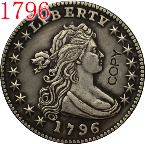 США 1796 драпированный бюст четверть копия монет | Дом и сад