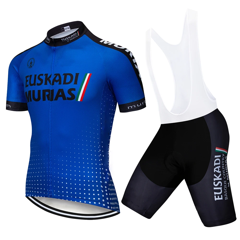 TEAM EUSKADI Cycling Jersey Set Orange 20D Bike Shorts Sets Mens cycling suit cycling jersey set