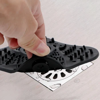 

Bathroom Accesories Filter Sieve Anti-clogging Drain Hair Catcher Basket Sink Strainer Filter Mat Gadgets TPR