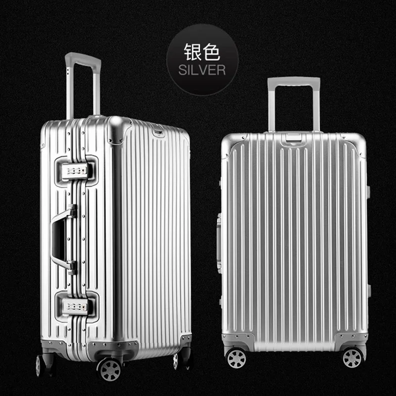 Алюминиевый сплав, легкий чемодан на колесиках для путешествий, чемодан на колесиках с самолетом, Спиннер на колесиках, алюминиевый стержень
