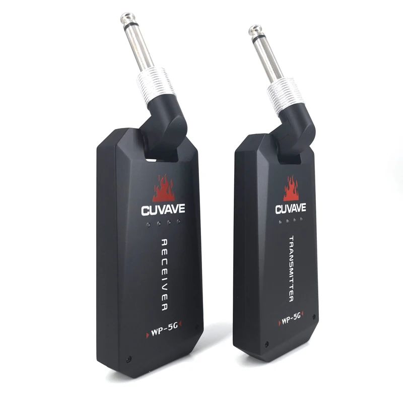 5.8G Wireless Guitar System with QC USB Quick Charger 1100mAh Battery,2.4G Transmitter Receiver Rechargeable UHF Guitar Wireless