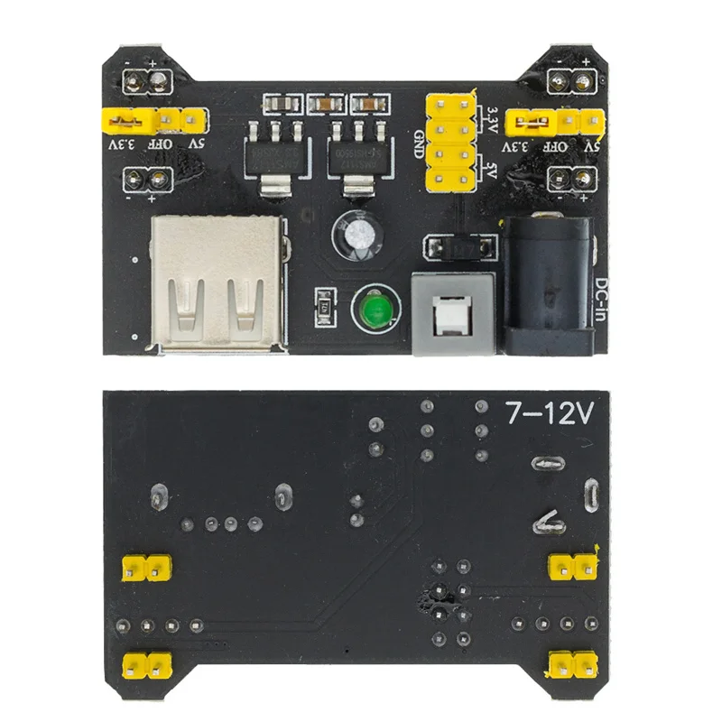 3.3V/5V MB102 Breadboard Power Module+MB-102 830 Points Solderless Prototype Bread Board kit +65 Flexible Jumper Wires