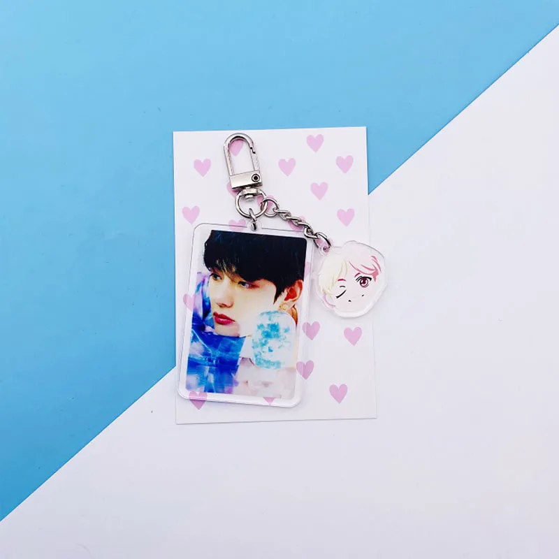 KPOP Bangtan мальчики мультфильм акриловый брелок кулон аксессуары JIMIN V JIN JK SUGA J-HOPE RM брелок ювелирные изделия подарок для фанатов