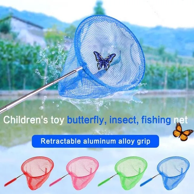 1pc Fishing Net Summer Outdoor Catch Toy Retractable Steel Net Children's Fishing Net Insect Net Butterfly Net 1