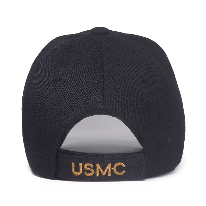 Новое поступление США Морская тактическая бейсболка Мужская USMC темно-синяя кепка Snapback SEMPER FI кость Регулируемая наружная хлопковая армейская бейсболка