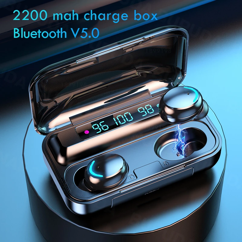 Bluetooth Wireless Headphones with Mic Sports Waterproof TWS Bluetooth Earphones Touch Control Wireless Headsets Earbuds Phone