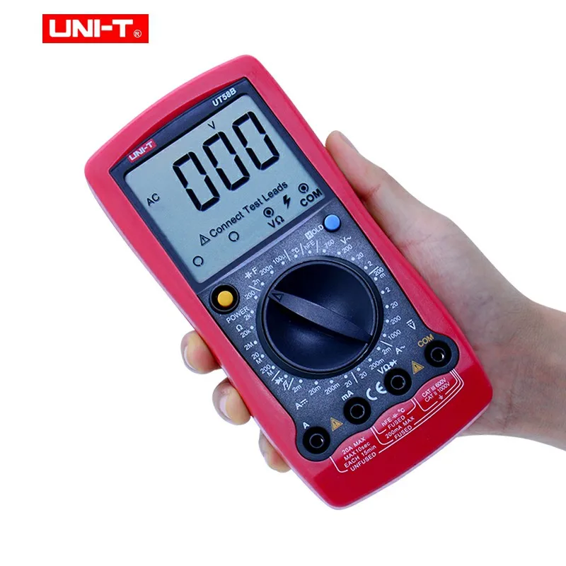 UNI-T Цифровой мультиметр UT58B Вольтметр постоянного и переменного тока с функцией