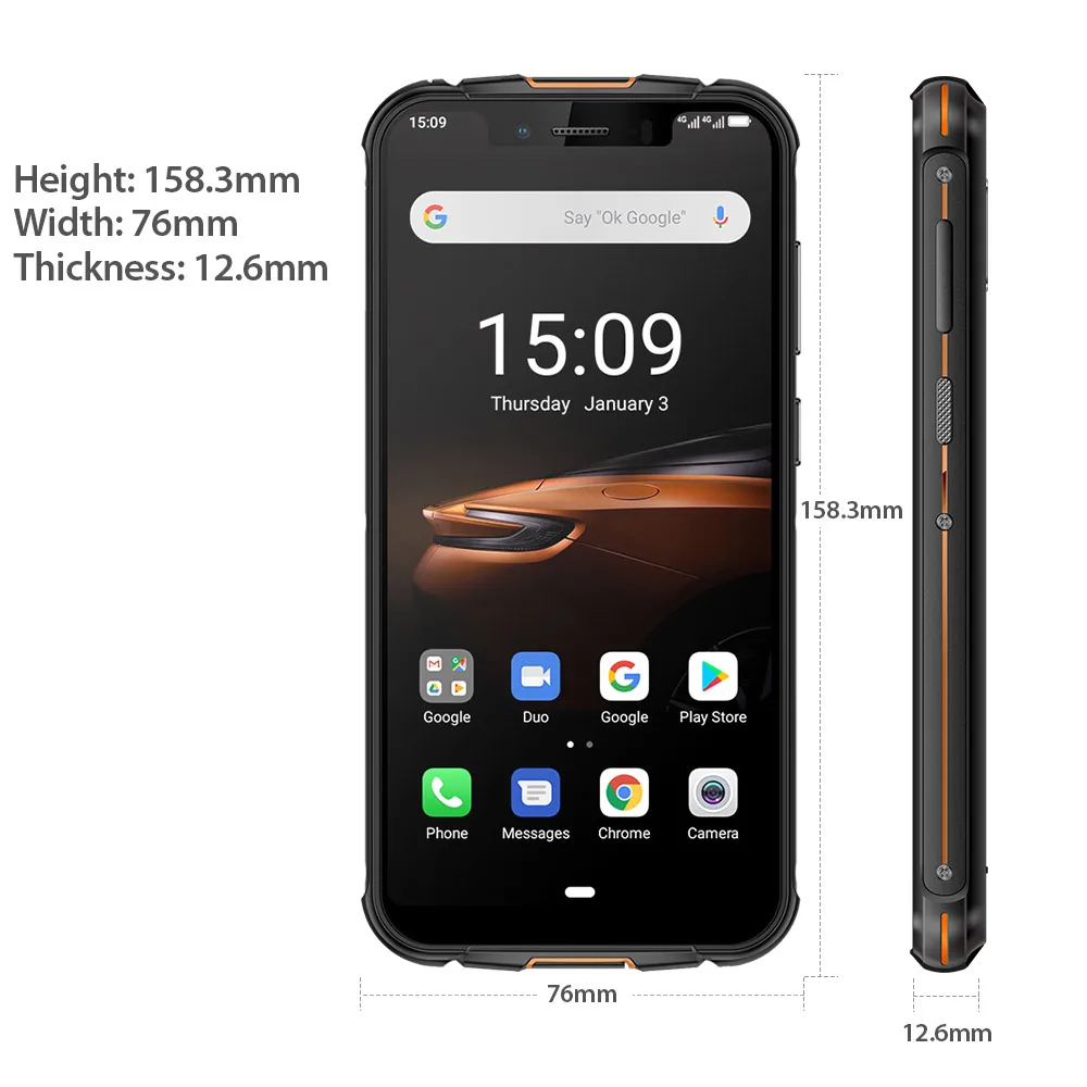 Ulefone Power 5S сотовый телефон Android 9,0 Otca Core 4 Гб 64 Гб 5,85 ''13MP Bluetooth 5,0 5000 мАч NFC OTG Беспроводной зарядки смартфона