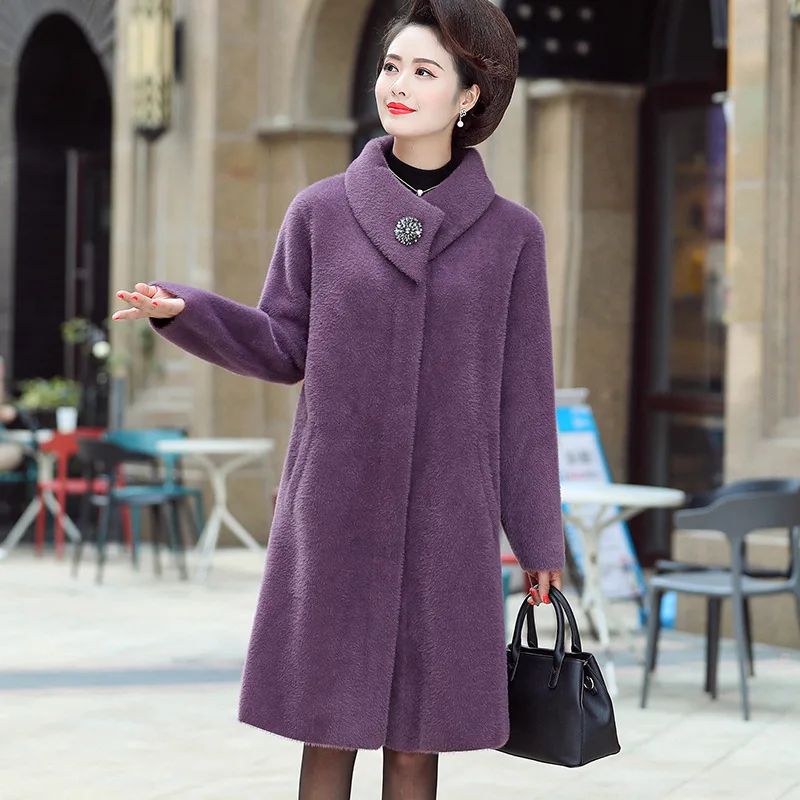 Женское осенне-зимнее пальто из искусственной норки новинка 2020 Стильное