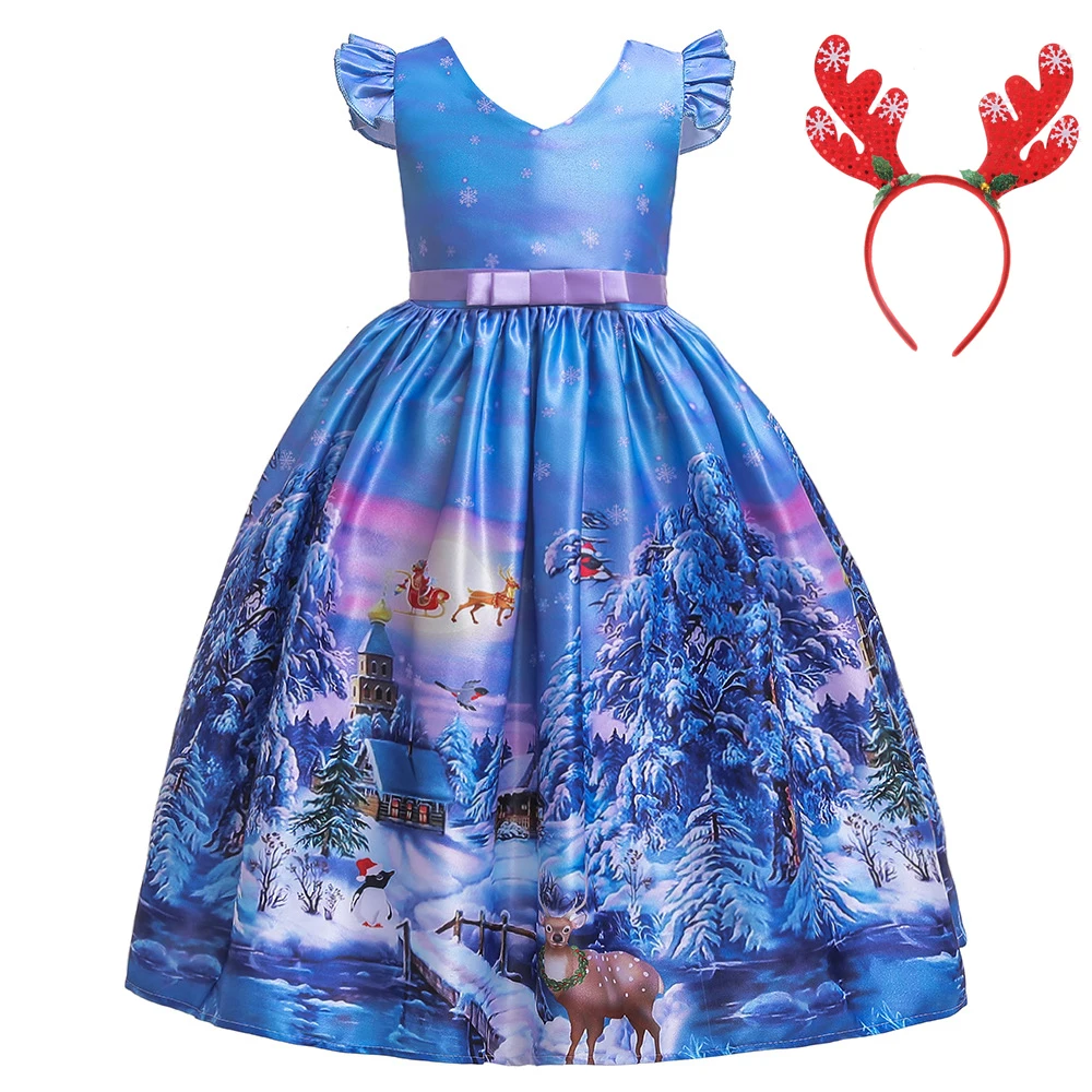 Рождественское шелковое платье принцессы с вышивкой для девочек; вечерние платья для маленьких девочек; модная детская одежда; платье