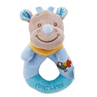 Новые детские круглые звенящие руки мобильный Iinfant плюшевые куклы игрушки Погремушки милые полезные Intellige гладкие мягкие животные собака подарок - Цвет: rhinoceros