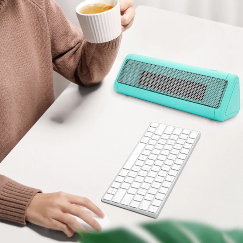 300W Portable Electric Heater Mini Desktop Heater Home Office with European Standard Plug