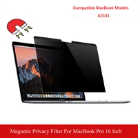 Magnetische Privatsphäre Filter Laptop Anti-Glare Screen Protector Schwarz für MacBook Pro 16 