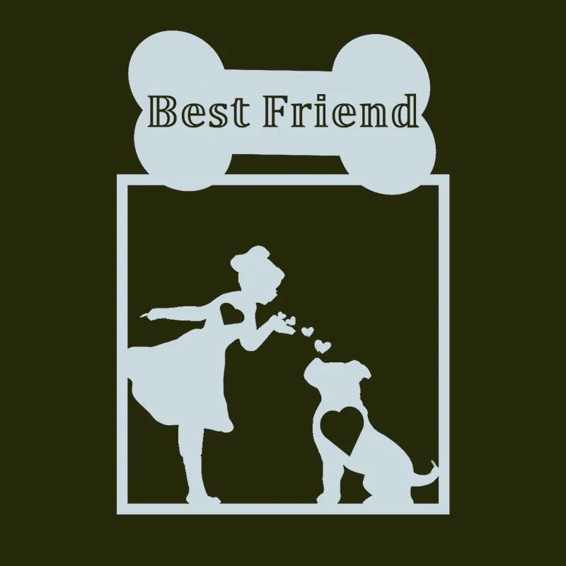 

InLoveArts Girl with Dog Friend Frame Metal Cutting Dies Stencils for DIY Scrapbooking Decoration Embossing Handcraft Die Cut