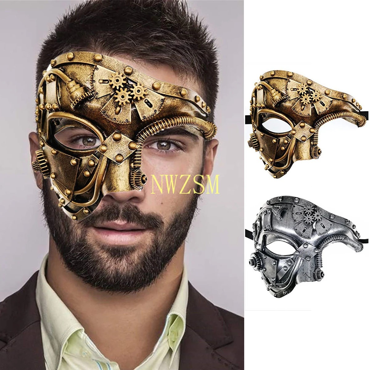 Specialty MENS MALE Opera Masquerade Half Face Mask Costume