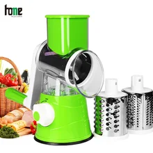 Food Crusher Grater Vegetable Cutter Multi Slicer Cheese Chopper Manual 3 In 1 Round Processor Kitchen Accessories Salad Spinner