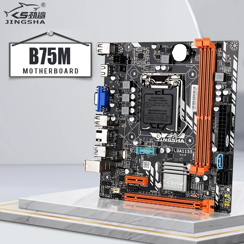 Горячая продажа JINGSHA B75M настольная материнская плата LGA1155 для i3 i5 i7 CPU поддержка 2 *