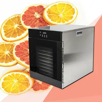 

220V Multi-function Dried Fruit Machine Commercial Fruit Dryer Snack Fruit and Vegetable Dryer Stainless Steel Food Dryer 400W