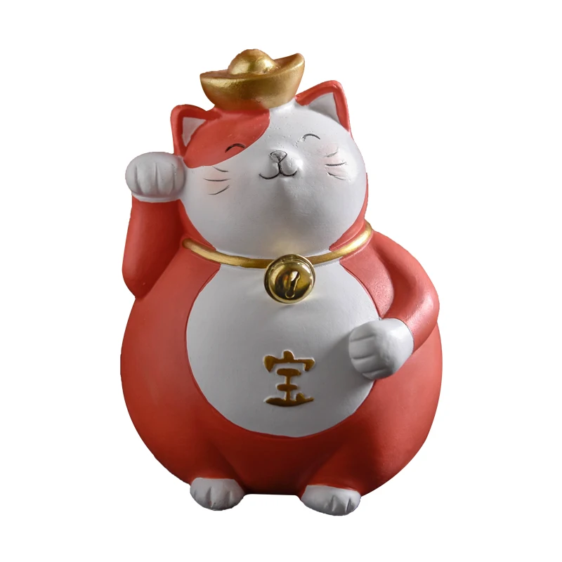 Японский творческий Maneki Neko Статуэтка Фортуна статуя кота Смола ремесло украшения для гостиной дома оформление R3857