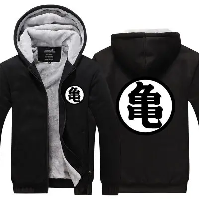 Японский аниме Dragon Ball Z Saiyan Новинка зимняя флисовая плотная мужская толстовка с капюшоном anese мультяшная толстовка с капюшоном мужская куртка f