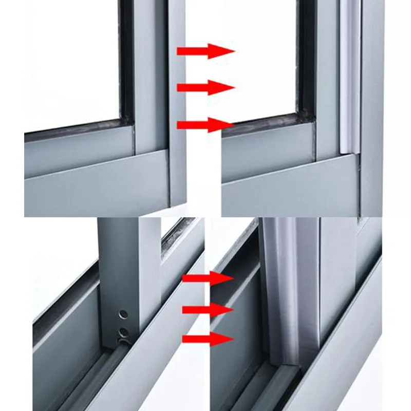 NEW 4/8/12pcs Self-Adhesive Window Sealing Strip Soundproof Windproof Dustproof Sealing Strips afbeelding