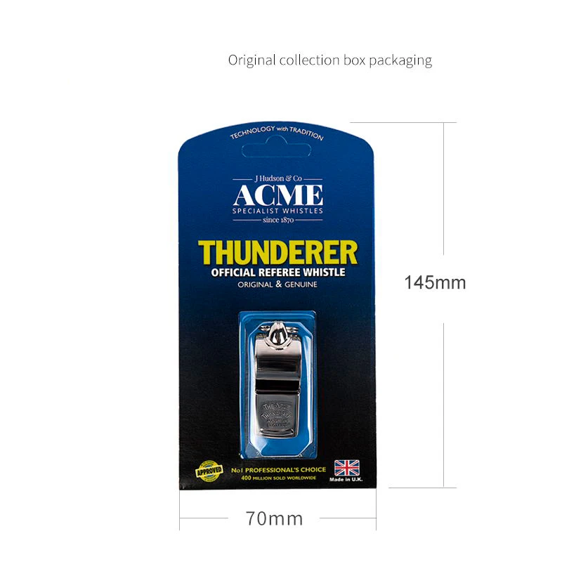 ACME 58 Thunderer metal copper referee designated whistle low frequency engineering outdoor large survival high decibel whistle