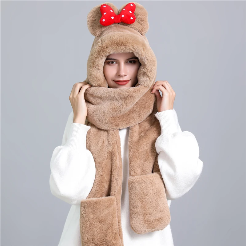 2021 Cashmere Print Thick Warm Scarf Hat Gloves Set Women Rainbow Pashmina warm Winter Blanket Bufanda Lady Shawl Wraps blanket |