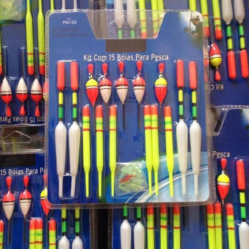 

15pcs Professional Floats For Fishing Accessories Vertical Buoy Sea Fly Fishing Float Lure With Attachment Floats Bobbers