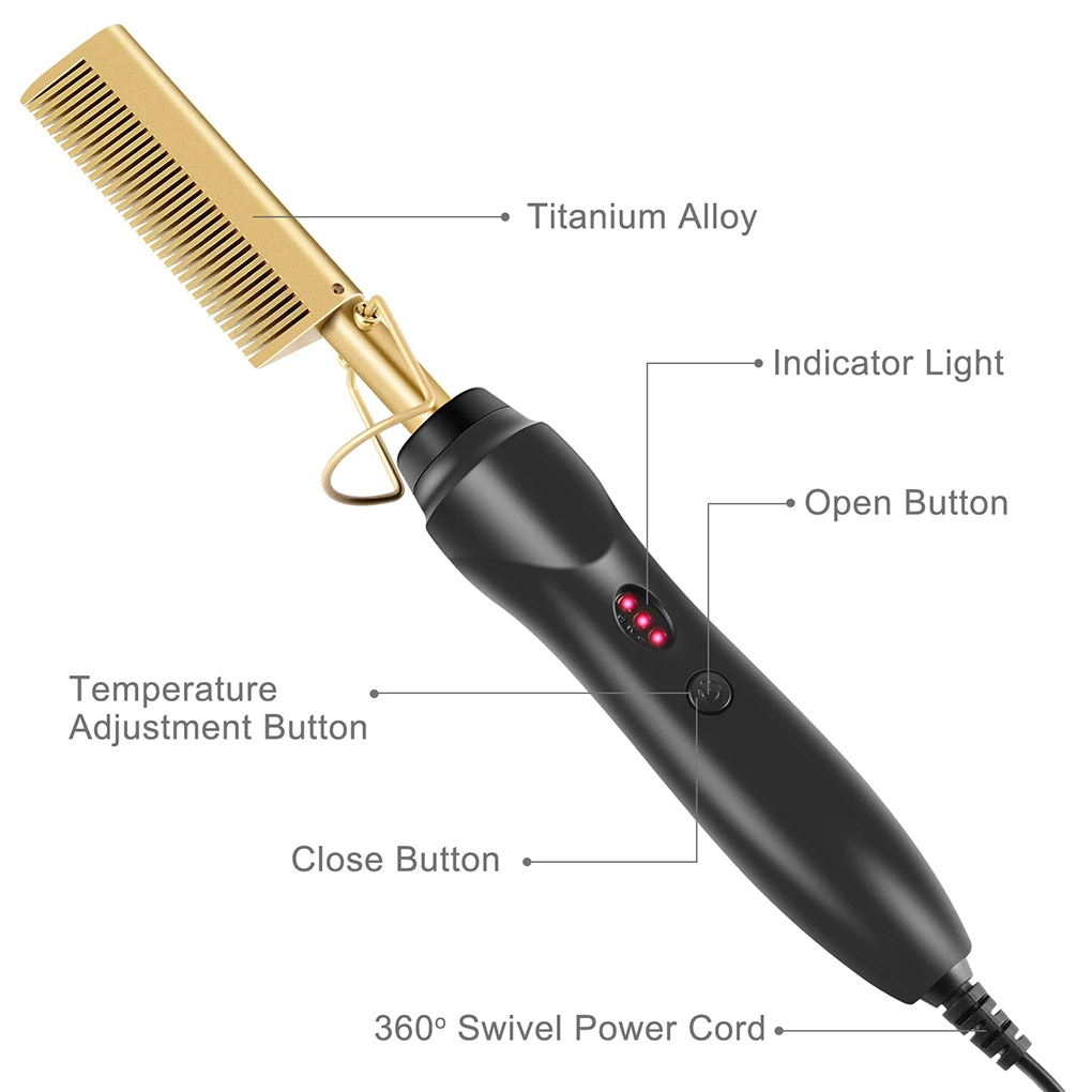 Alisador de Cabelo em Linha Modelador de Cabelo Plana Ferros Alisamento Escova Quente Aquecimento Pente Reta Estilor Ondulação Ferro 74 Online shopping