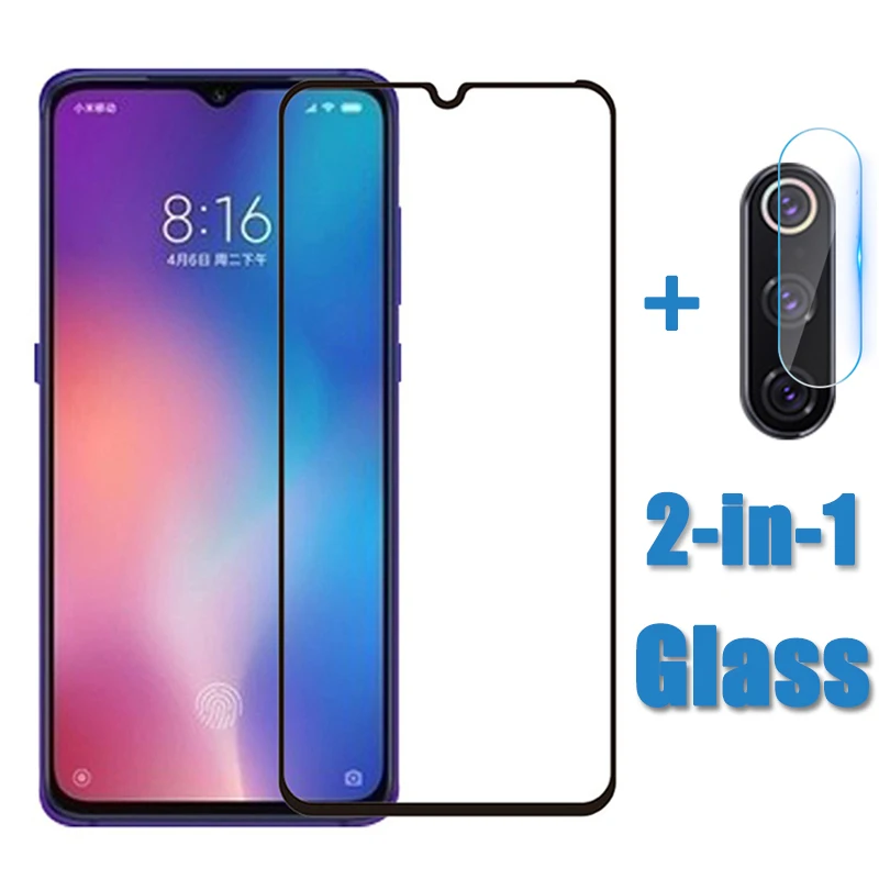 2 в 1 закаленное стекло для камеры xiaomi 8 lite Защитная пленка 9 se стеклянная экрана mi