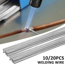Baguettes de soudage en aluminium, fonte facile à basse température, pas besoin de poudre à souder, 2mm, 10/20 pièces