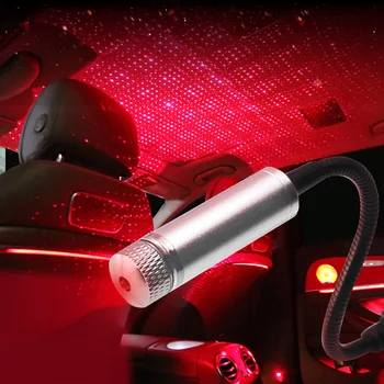 

2019 Romantic Auto Roof Star Projector Lights, Flexible Romantic Galaxy USB Night Lamp Fit All Cars Ceiling Decoration Light Int