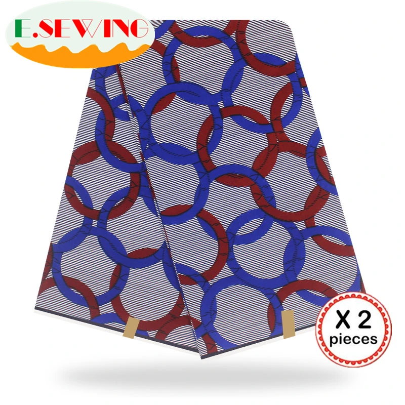 Африканская восковая ткань с принтом Анкара для шитья Анкара африканская ткань 12 ярдов нигерийская хлопковая ткань Гана для платья 90103