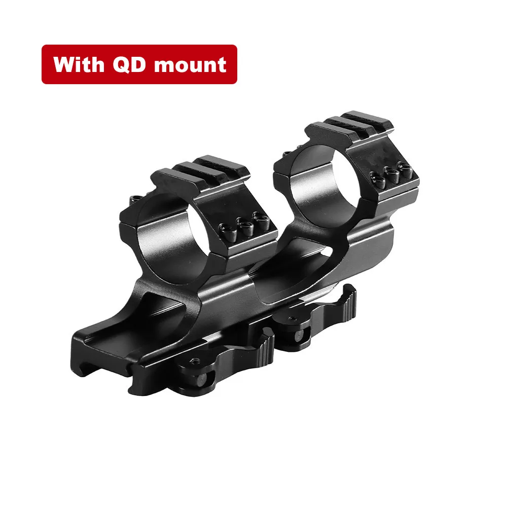 Quick Release One Piece Scope Mount 1"/30mm Dual Rings Hunting Accessories 20mm Picatinny Rail QD Cantilever Tactical Mounts