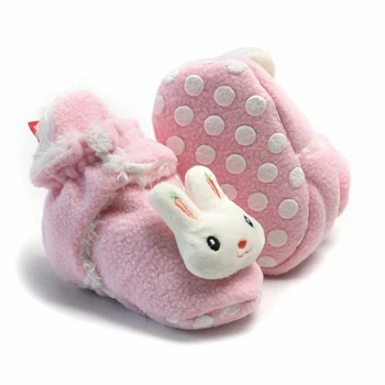 

Baby Girls Boys Anti-slip Crib Shoes Cartoon Rabbit Floor Slipper Shoes Boots Step Socks First Walkers hot