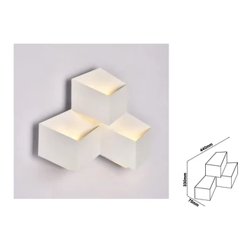 

V-TAC LD8221N lamp sconces LED wall edged to overlapping forms 9W 4000K White casing IP20 SKU-8222