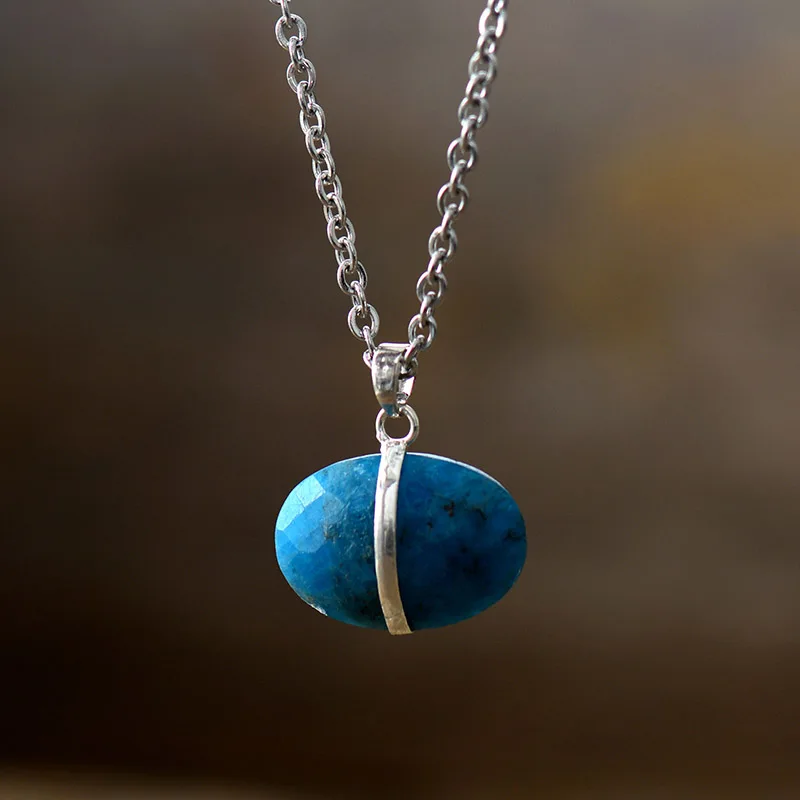 Everlasting Labradorite Amethysts Pendant Necklaces Classic Fashion Natural Gems Stone Jewelry Short Chokers Bijoux Wholesale