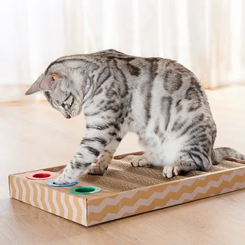 

Wave replaceable cat scratching board cat toy washboard with cat grass bell to exercise cat