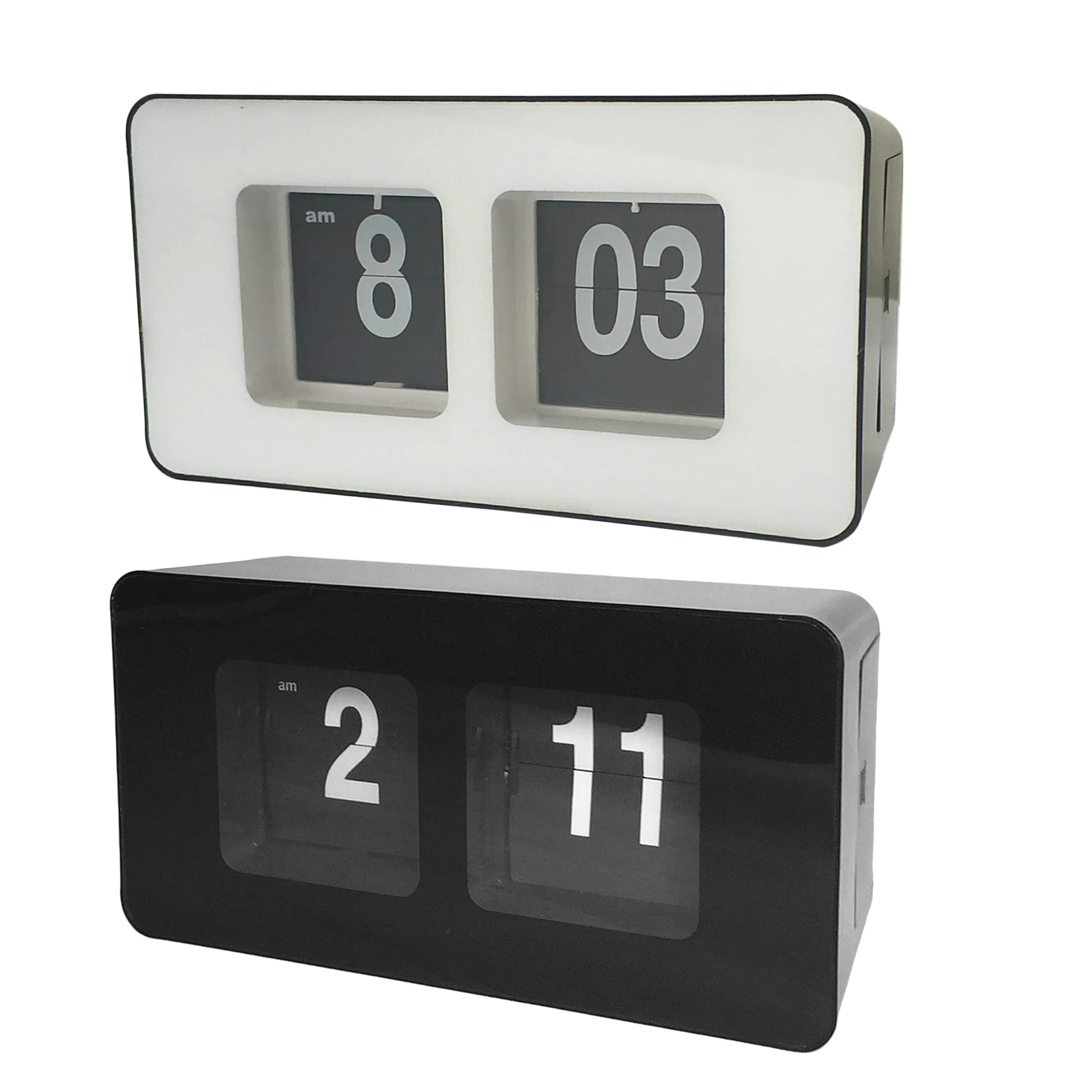 Auto Flip Clock Stylish Modern Simple Vintage Style Clock Desk Table File Down Page Clock